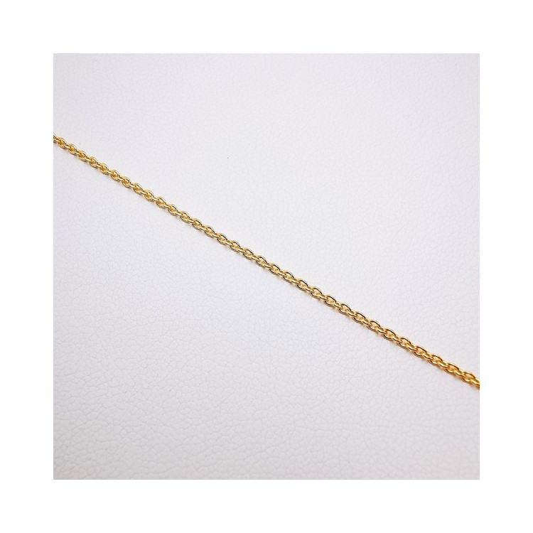 Chaîne 45 cm Or Jaune 750 - 18 carats Maille Forçat rond 2.75 grammes