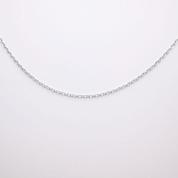 Chaîne 50 cm Or Blanc 750 - 18 carats Maille Forçat Rond 1.55 grammes