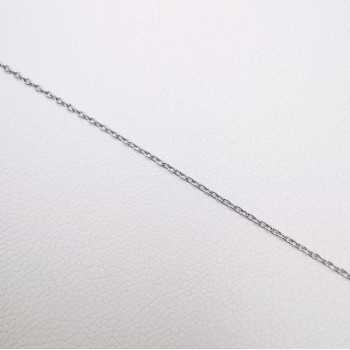 Chaîne 50 cm Or Blanc 750 - 18 carats Maille Forçat Rond 1.55 grammes