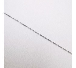 Chaîne 50 cm Or Blanc 750 - 18 carats Maille Forçat Rond 1.50 grammes