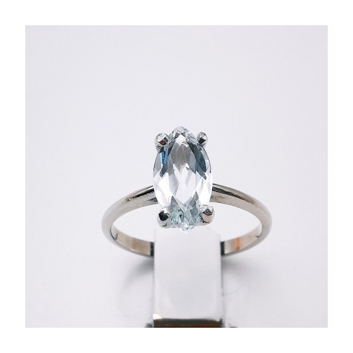 Bague Aigue Marine Or Blanc 750 - 18 carats Bague Aigue Marine Or Blanc 750 - 18 carats