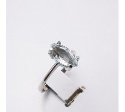 Bague Aigue Marine Or Blanc 750 - 18 carats