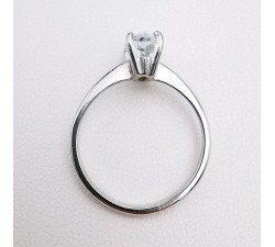 Bague Aigue Marine Or Blanc 750 - 18 carats