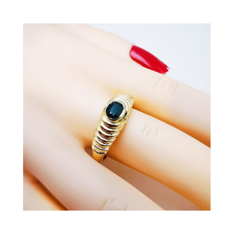 Bague Saphir Or Jaune 750 - 18 carats