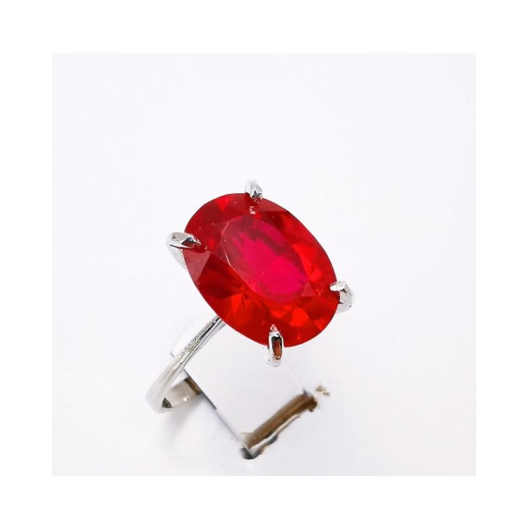 Bague Rubis Verneuil Or Blanc 750 - 18 carats
