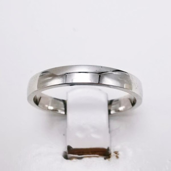Alliance Hausmann Confort 3 mm Or Blanc 750 - 18 carats (Demi Bombée)