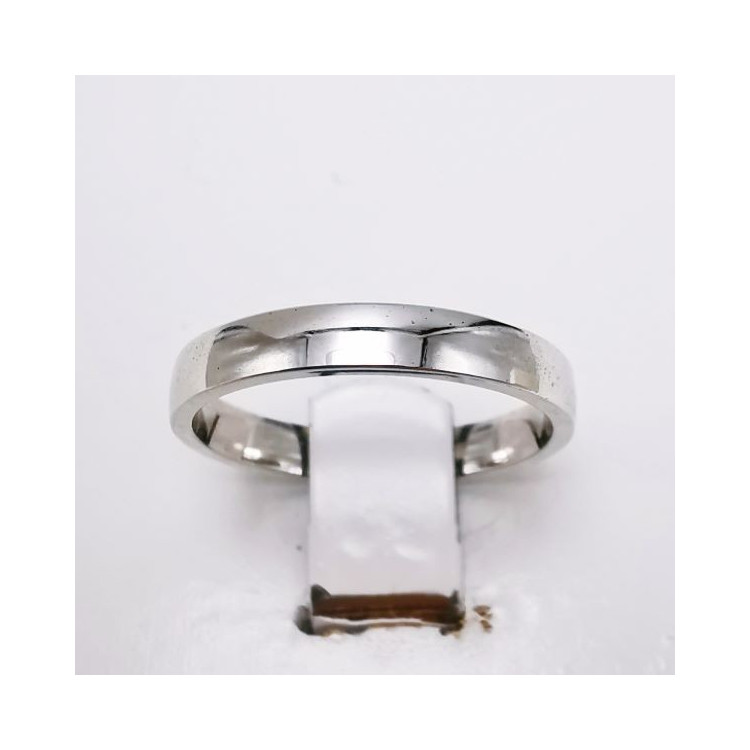 Alliance Hausmann Confort 3 mm Or Blanc 750 - 18 carats (Demi Bombée)