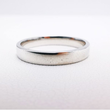 Alliance Hausmann Confort 3 mm Or Blanc 750 - 18 carats (Demi Bombée)