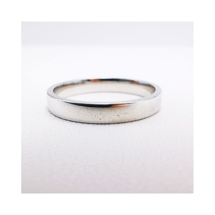 Alliance Hausmann Confort 3 mm Or Blanc 750 - 18 carats (Demi Bombée)