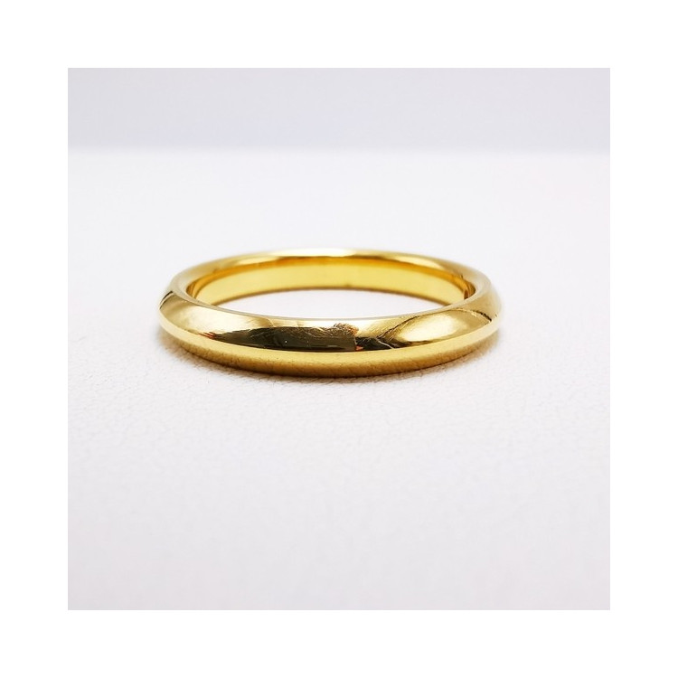 Alliance Louvre Or Jaune 750 - 18 carats (Bombée Pointue)