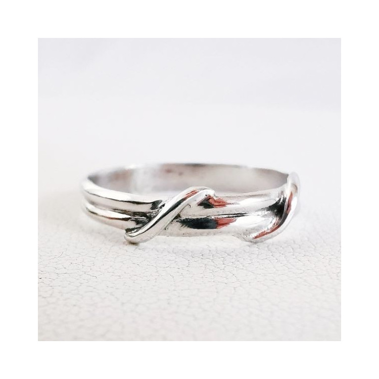 Alliance "S'enlacer" Or blanc 750 - 18 carats